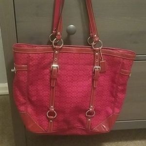 Red Coach bag